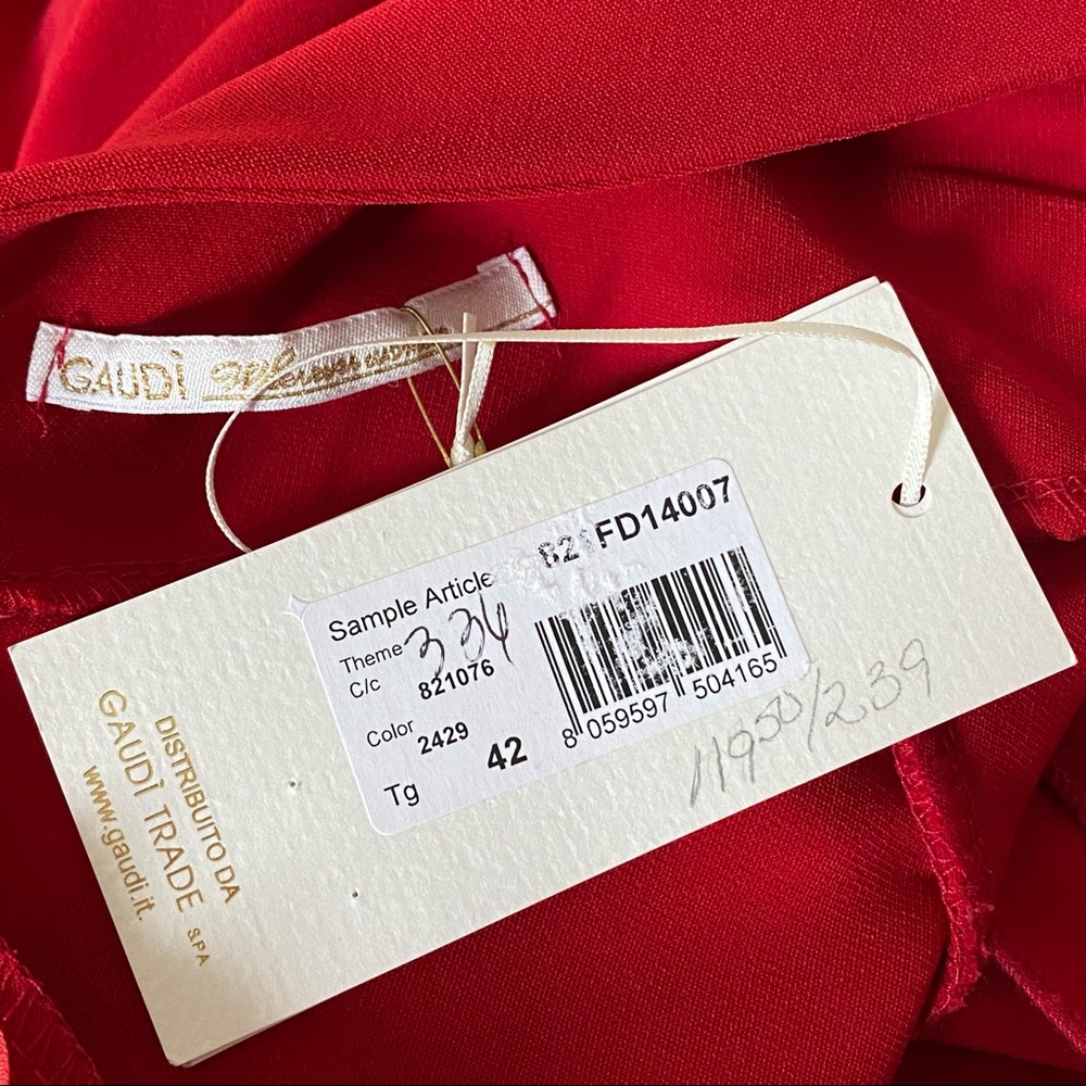 Gaudi' Red Ruffle Mini Dress - Picture 12 of 14